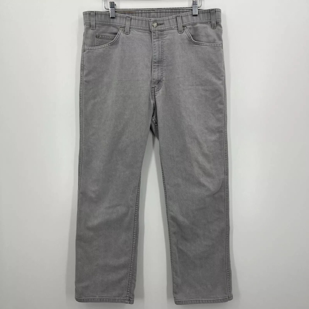 Levi's‎ Jeans Men's Size 38 Gray Cotton Blend Leather Tab Vintage 90s Paper Tag - Picture 2 of 10
